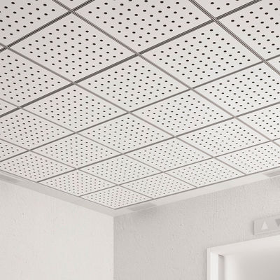 600 x 600 mm Acoustische mineraalvezel plafondplaten met een gatoppervlak