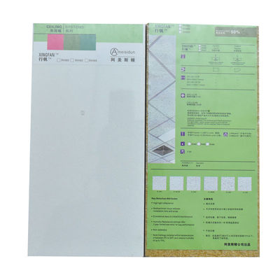 600x600/600x1200mm Mineraalwol plafondtegels met Tegular Edge Pin Hole 14mm Dikte